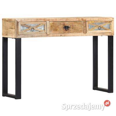 vidaXL Stolik konsola 110x30x76 lite drewno Warszawa