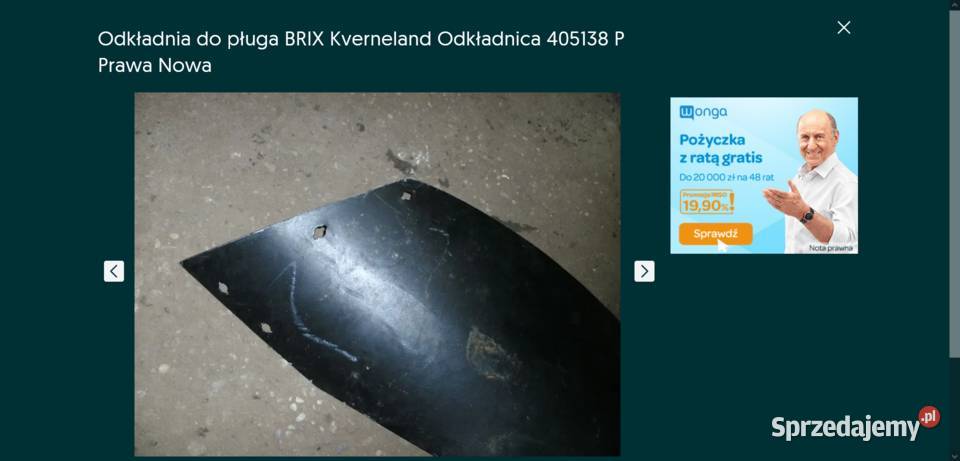 Odkładnia do pługa BRIX Kverneland Odkładnica