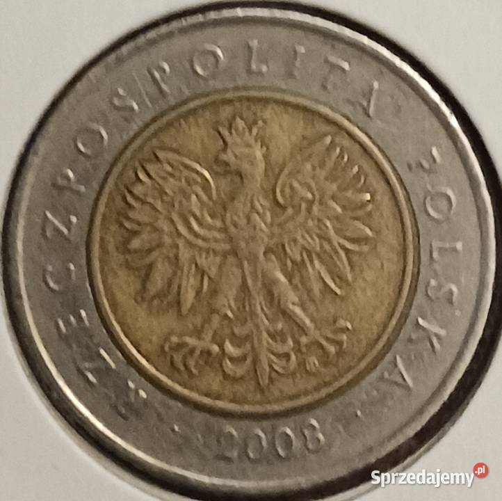 5 złotych 2008 r 1 najniższy nakład wielkopolskie sprzedam