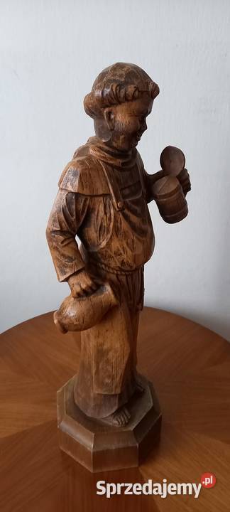 Duża figura mnicha z dzbanem i kuflem Skierniewice sprzedam