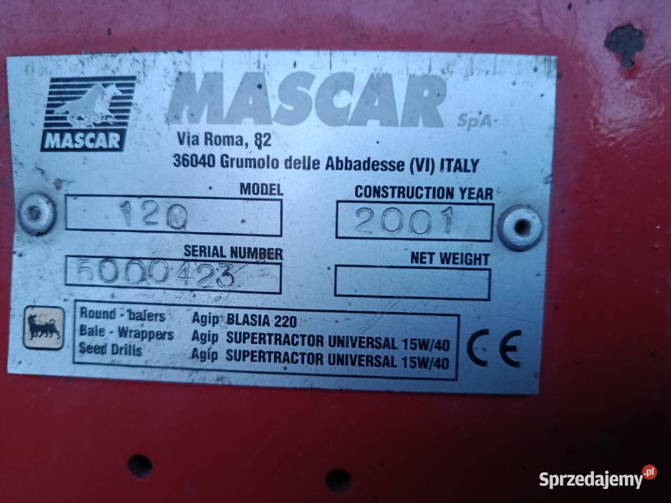 Prasa rolującą Mascar Michów sprzedam