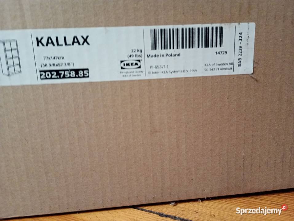 IKEA KALLAX regał 77x147 CZARNOBRĄZ Sławków
