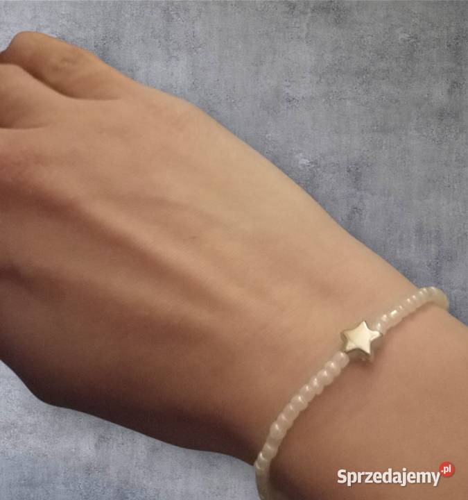 Bransoletka w kolorze białym na elastycznej Bełchatów