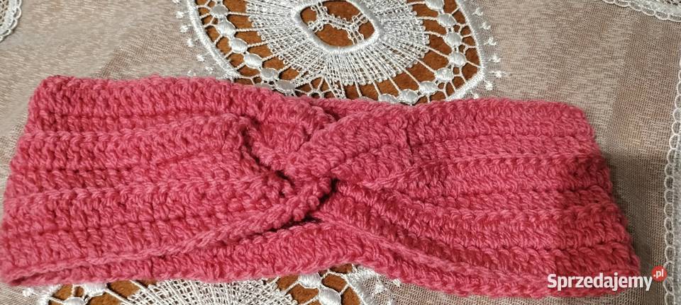 Ręcznie robiona opaska na głowę ciepła Nakrycia głowy Częstochowa