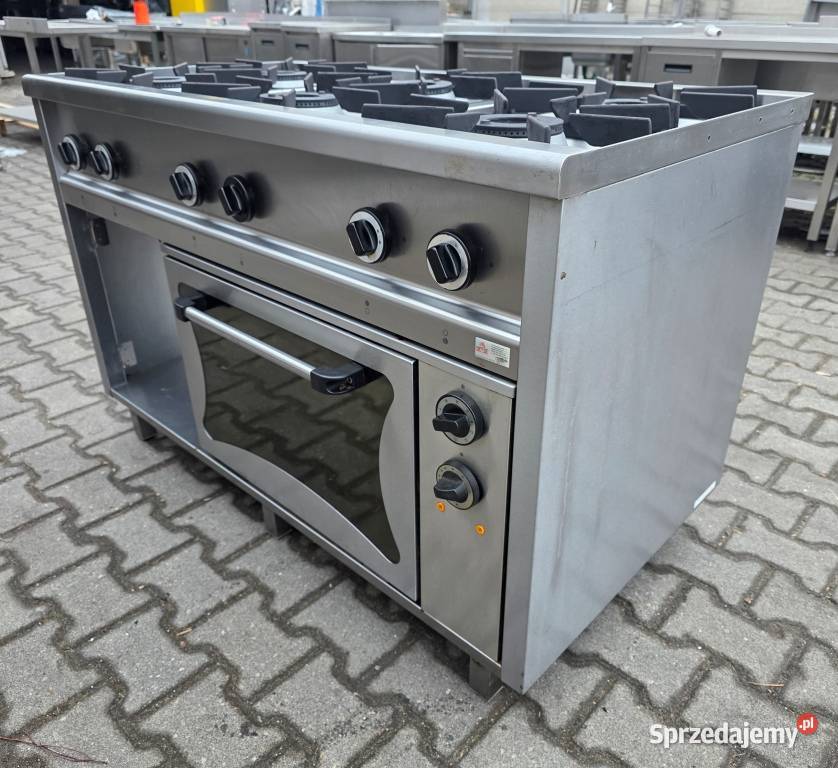 Kuchnia Gazowa 6 Pal Piekarnik Elekt EGAZ M1350 Nowe Skalmierzyce