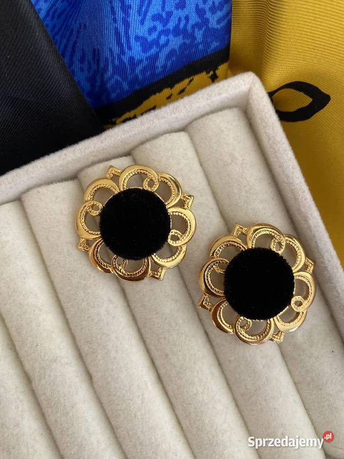 olczyki vintage czarne asamit złote wieczorowe łódzkie Łódź