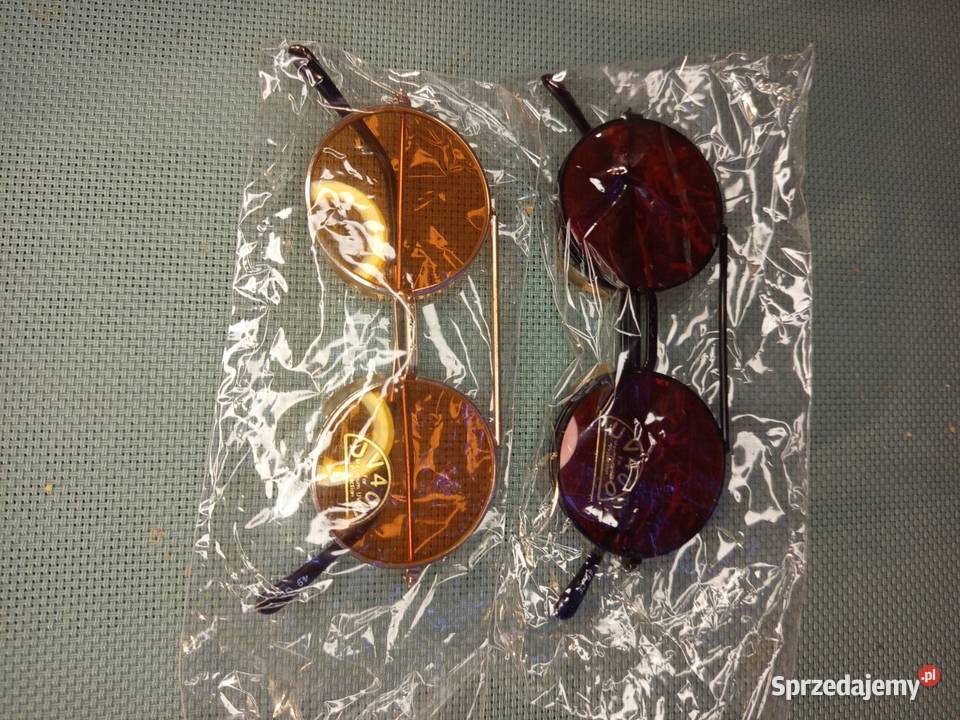 Okrągłe OKULARY PRZECIWSŁONECZNE Lenonki UV400 z Warszawa