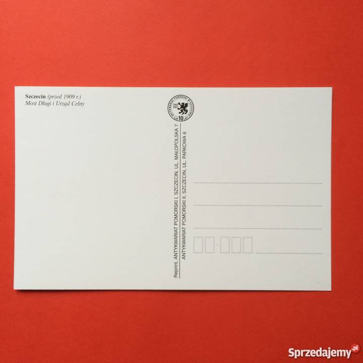 918 Reprint widokówki ze Stettina Antykwariat Szczecin