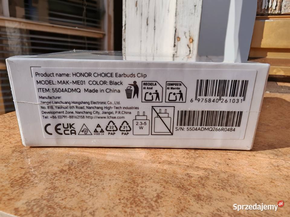 Słuchawki Honor Choice Earbuds Clip Black Humniska