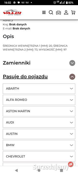 2 Osłony przegubu 190964 pasuje do 100 modeli Wrocław