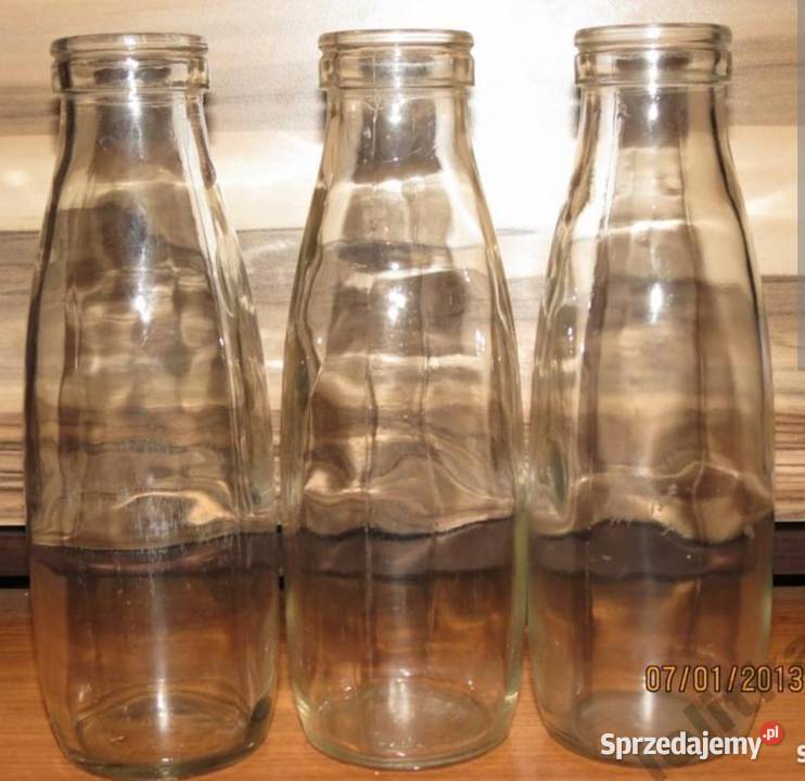 Butelki po mleku 1litr i śmietanie 0.5litra pamiątki z prl.