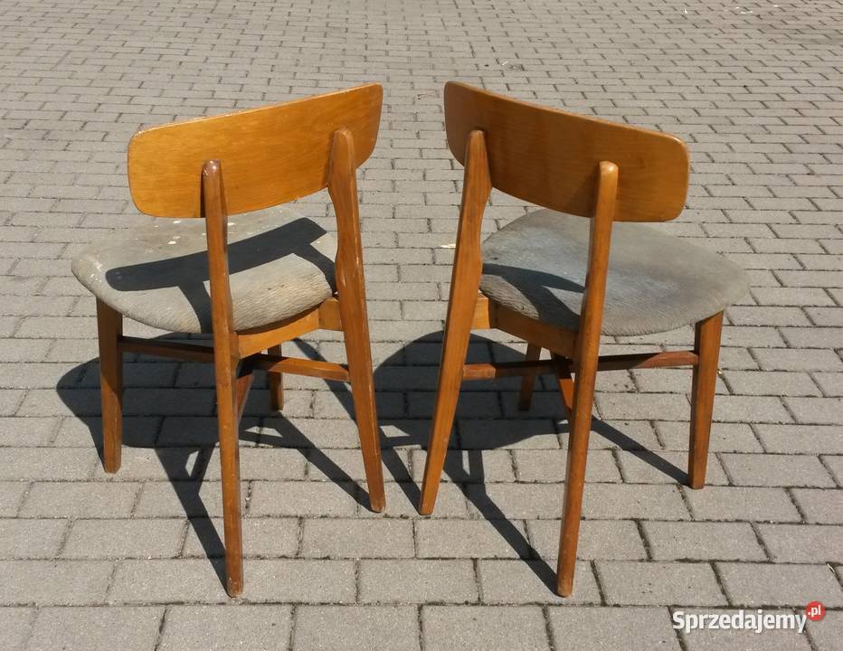 Ciekawe krzesła styl skandynawski PRL design Gdynia