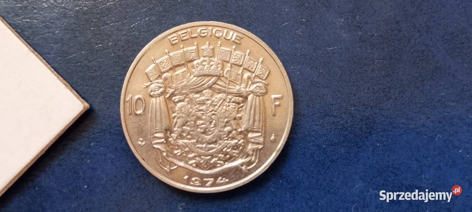 Stare monety 10 frank 1974 Belgia Lesko