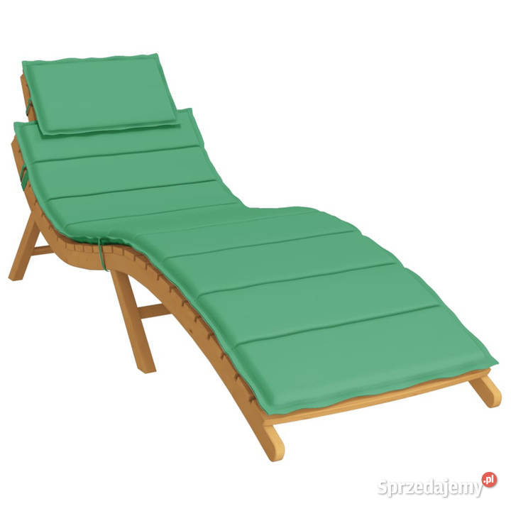 Poduszka na leżak zielona 186x58x3 tkanina