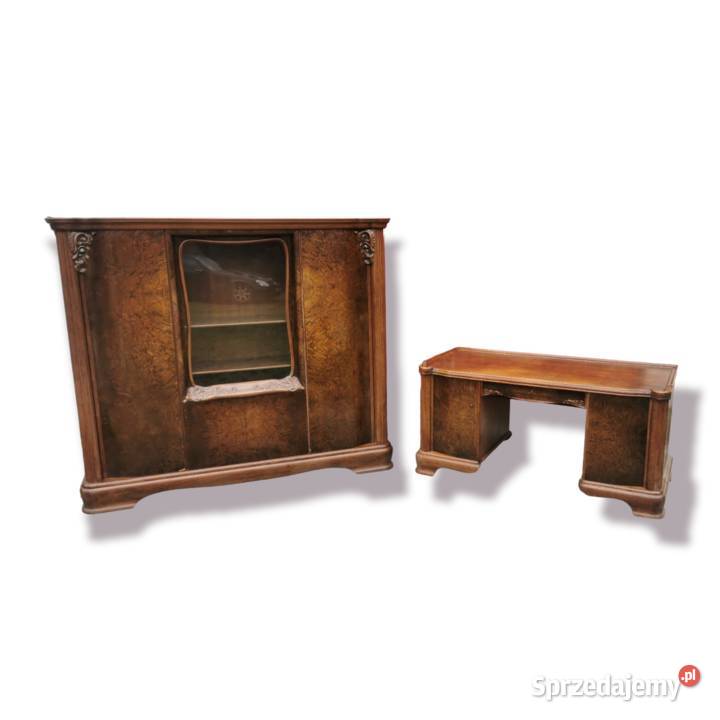 Komplet gabinetowy z 1925 roku Orzech dąb Wrocław