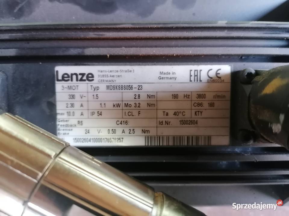 Sprzedam Servo motor Lenze MDSKSBS05623 wielkopolskie Rzgów
