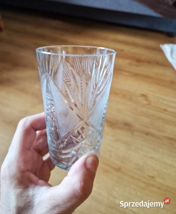 Szklanki kryształowe do napojów PRL Namysłów