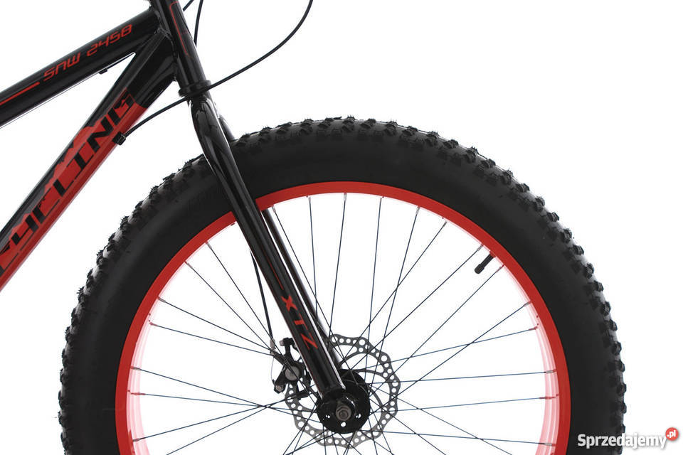 Rower FATBIKE koło 26x4 NIEMIECKI Czarnoczerwony