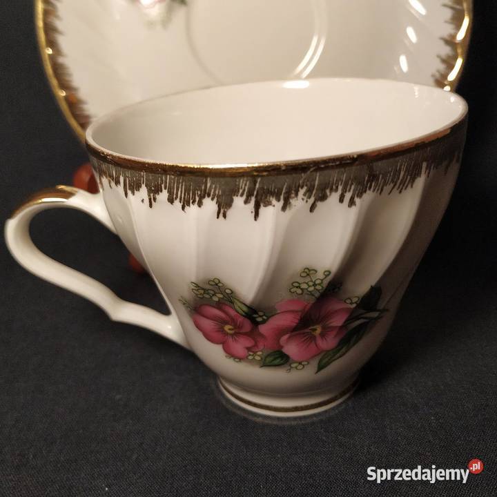 Elegancka Filiżanka Mitterteich Bavaria Złocona Piła