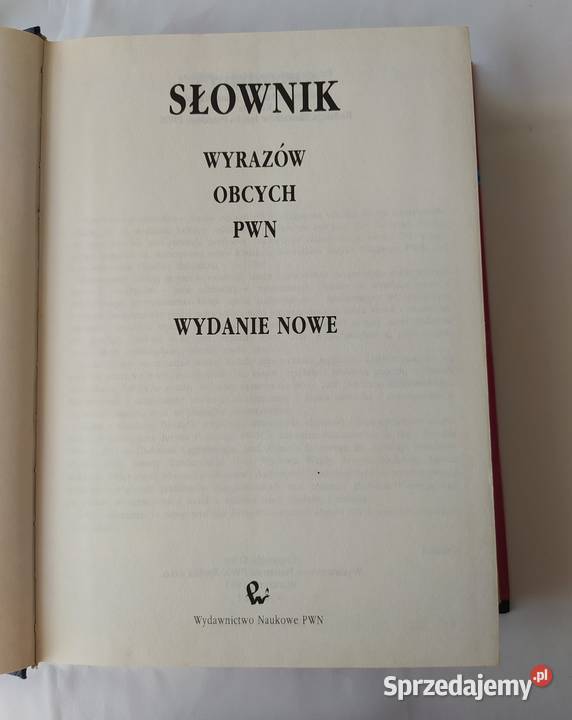 Słownik wyrazów obcych PWN wydanie nowe Hajnówka