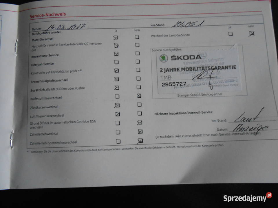 SKODA OCTAVIA II 2009r LIFT 16 MPi 102 SERWIS Witkowo sprzedam