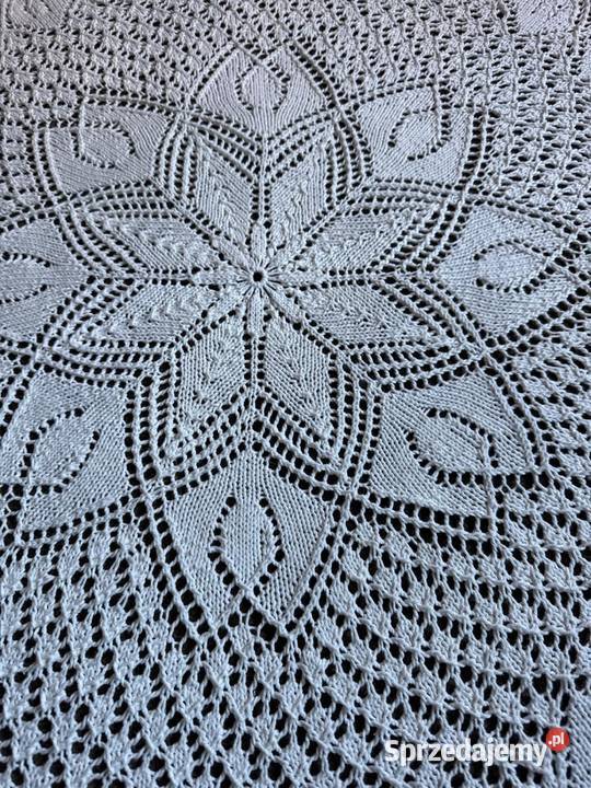obrus okrągły szydełkowy rękodzieło Zabrze