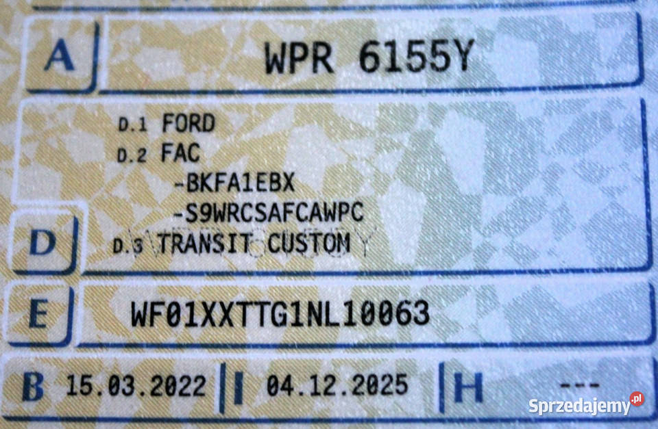 Ford Transit Custom Długi 9osobowy 130 SalonPL Sokołów