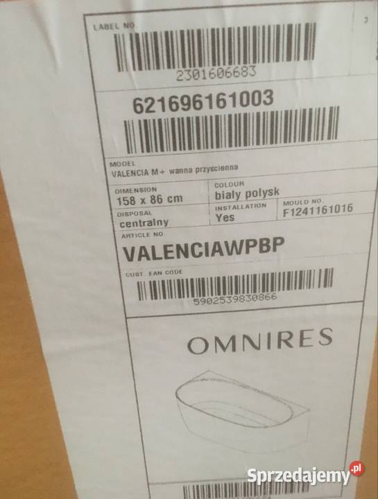 Wanna Omnires Valencia M 158x77 VALENCIASWPBM Legionowo