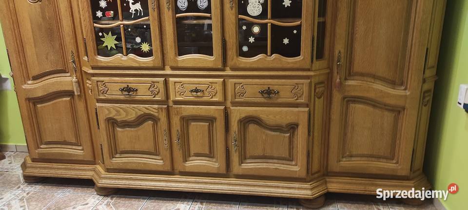 Kredens dębowy witryna dębowa biblioteka z 198cm kujawsko-pomorskie Sypniewo