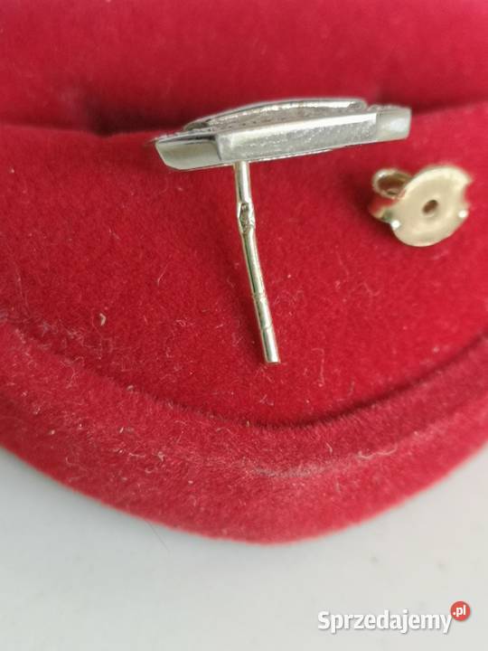 złote kolczyki białe złoto 585 Toruń