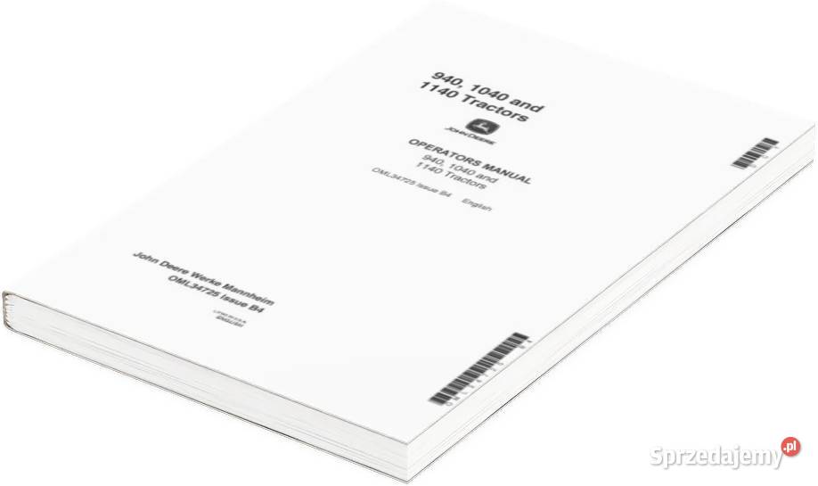 Instrukcja obsługi JD 1550 1750 1850 1950 John Szamotuły