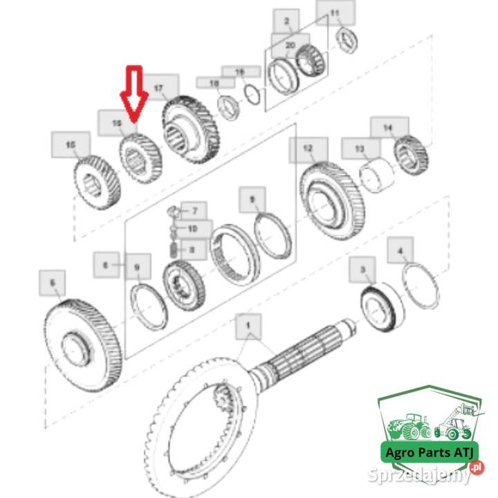 Koło zębate Skrzynia biegów PowrQuad R122522 podlaskie Ciechanowiec