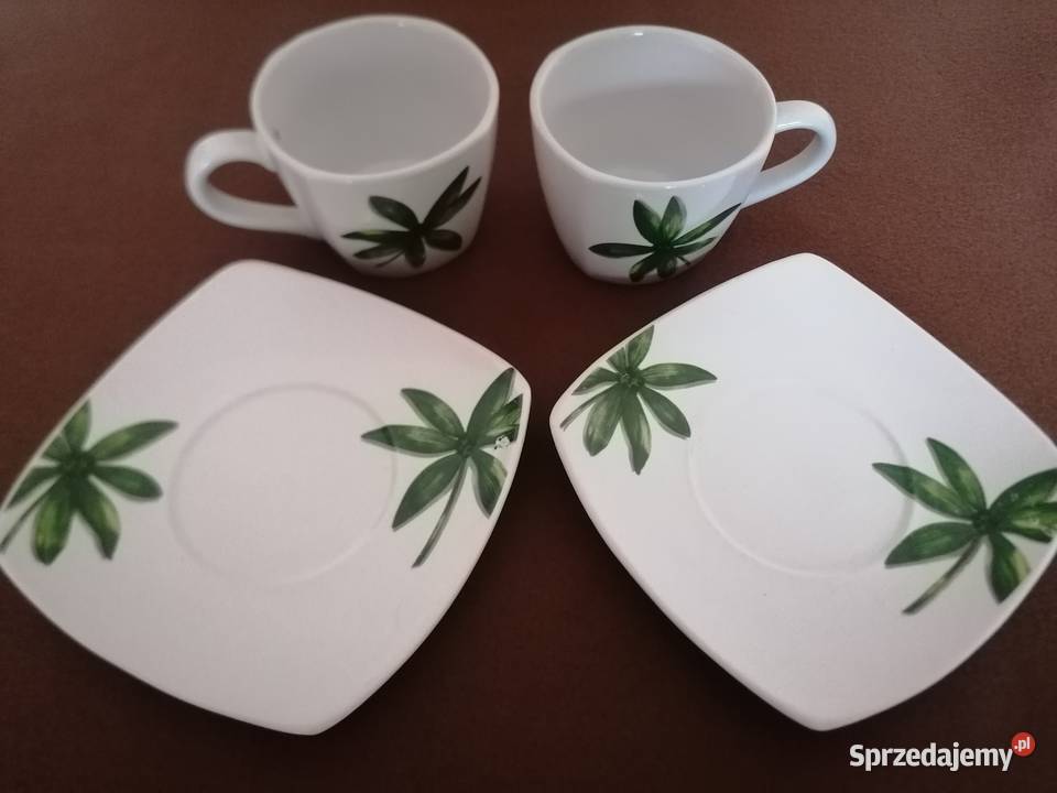 Filiżanki do kawy i herbaty z palmąCeramiczne z