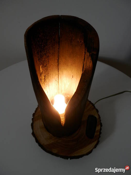 Lampa drewniana ręcznie wykonana jedyna taka zachodniopomorskie Szczecinek
