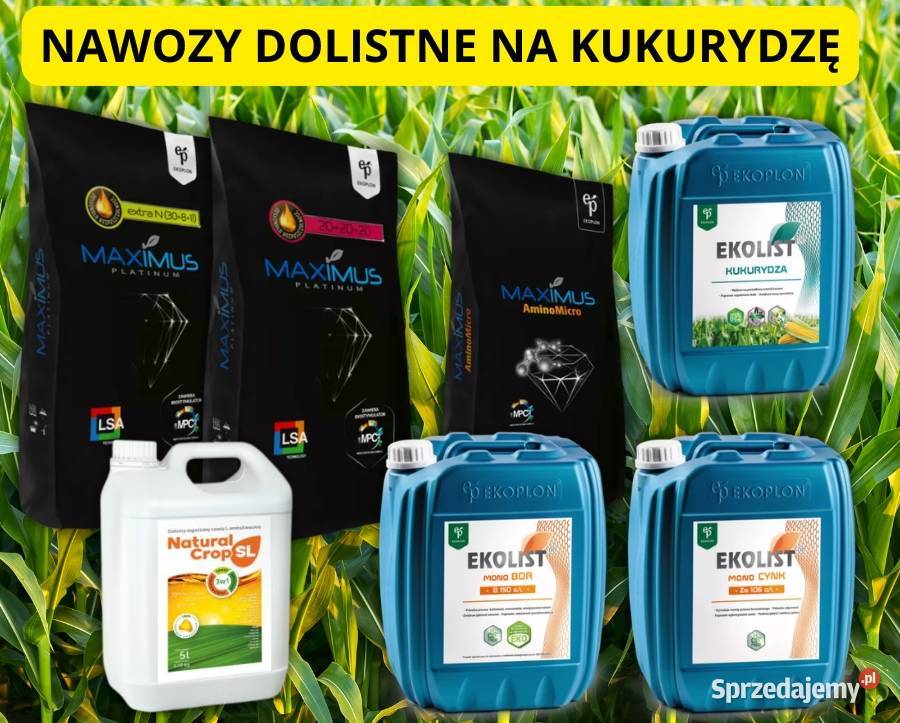 Nawozy dolistne na kukurydzę odżywki Koronowo sprzedam