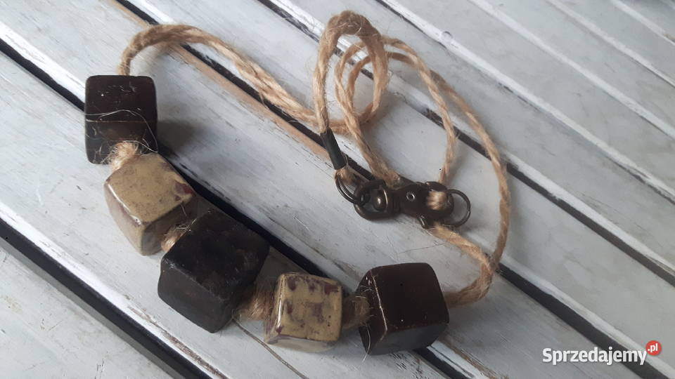 Naszyjnik ceramiczny ręcznie wykonany z gliny Otwock