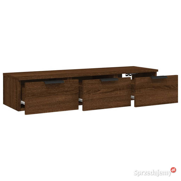 Szafka wisząca brązowy dąb 102x30x20 WM817098 Półki Warszawa