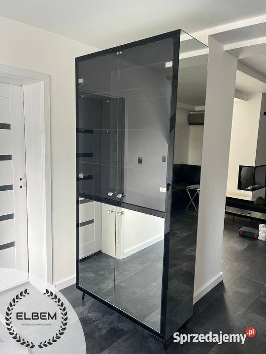 Lustrzana witryna czarne ramki Glamour 40cm Katowice