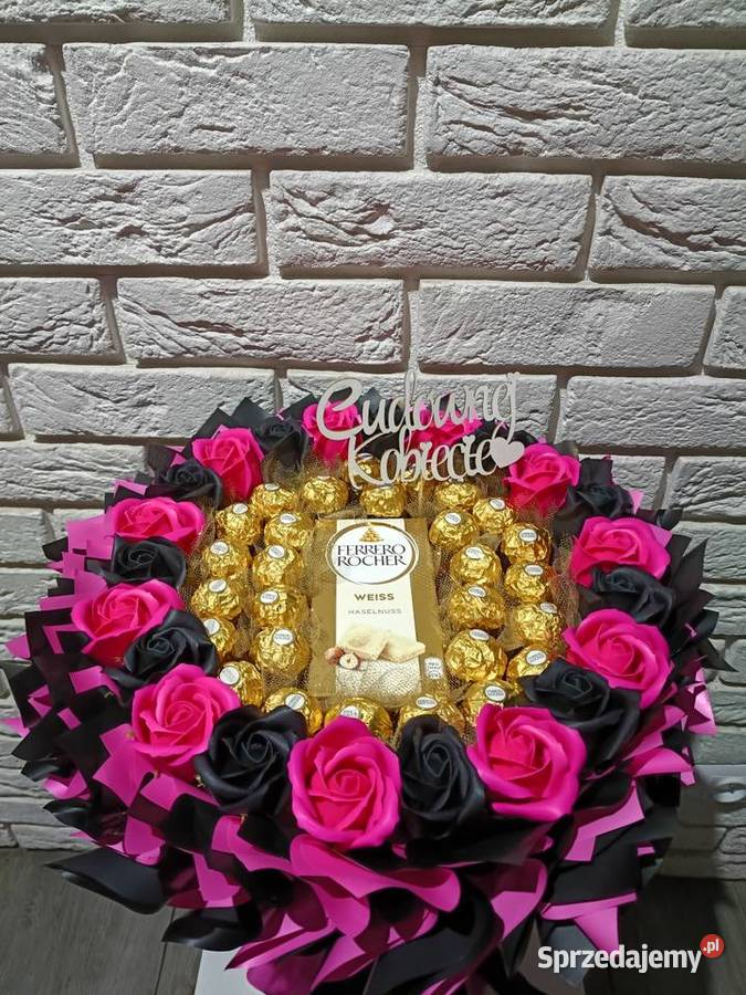 Słodki bukiet z ferrero Bukiet z róż mydlanych wielkopolskie Zagórów