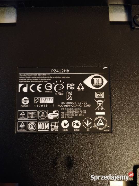 Monitor DELL P2412Hb 24 cale z kablami 24"