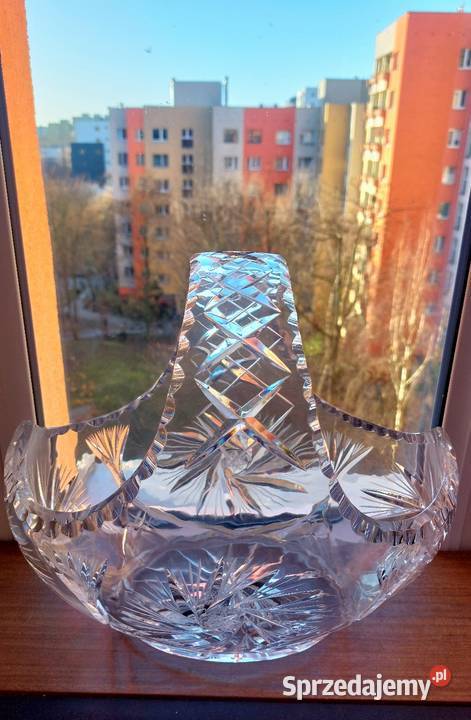 Wielki piękny kosz kryształowy PRL Antyki, Sztuka, Kolekcje dolnośląskie Wrocław