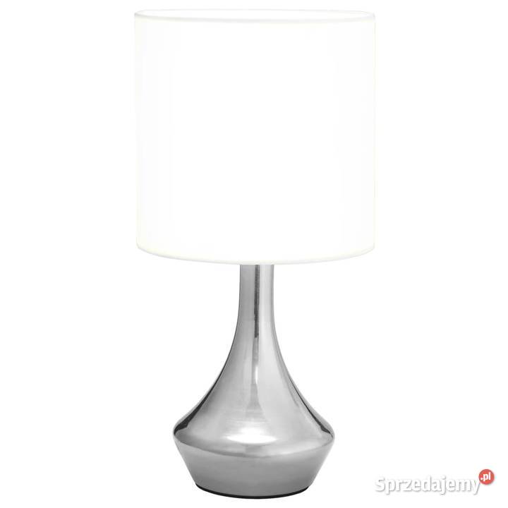 vidaXL Lampy stołowe 2 dotykowe białe