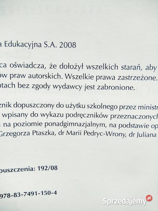 Biologia 3 mac podręcznik rozszerzenie sprzedam