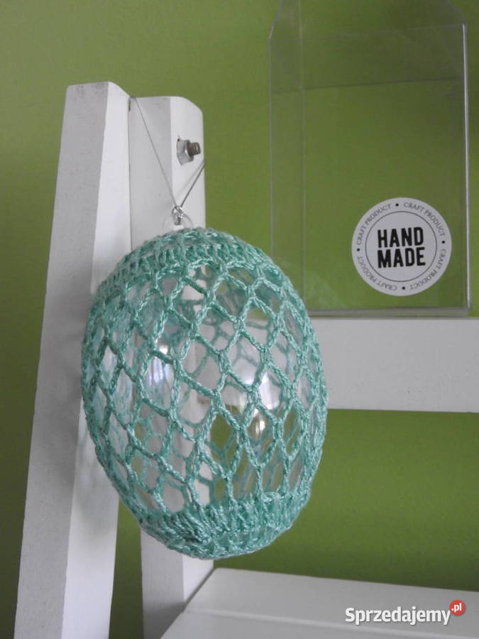 Jajko 1 dziergane na szydełku handmade dekoracja