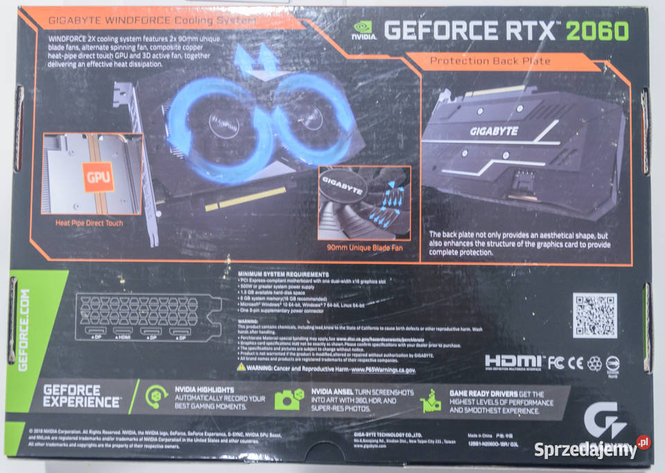 Gigabyte GeForce RTX 2060 OC 6GB GDDR6 192bit Częstochowa