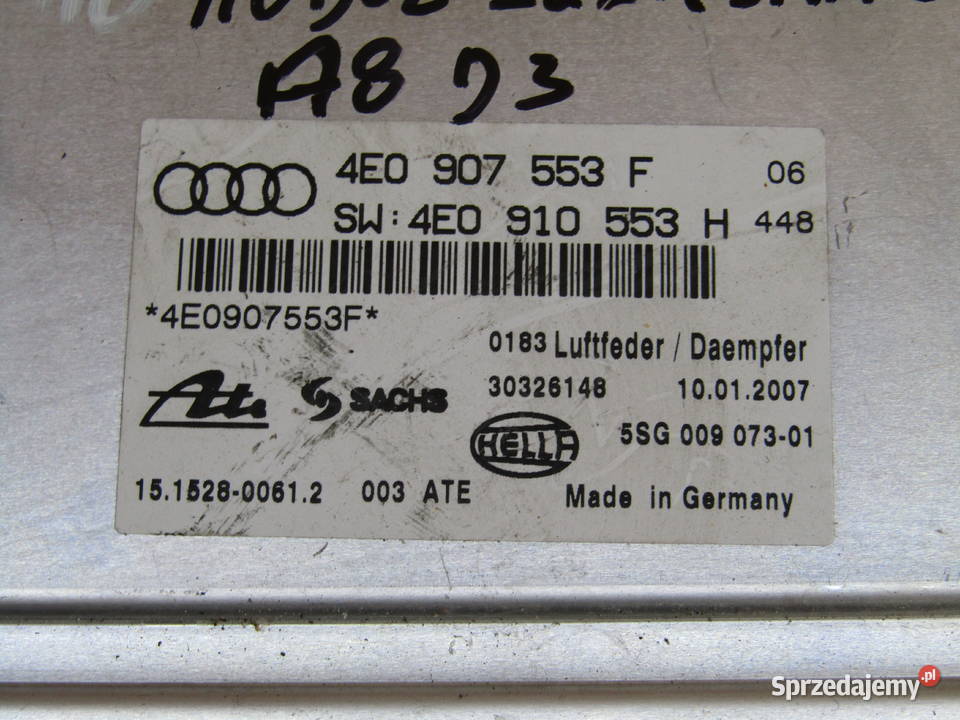 MODUŁ ZAWIESZENIA AUDI A8 D3 4E0907553F sprzedam