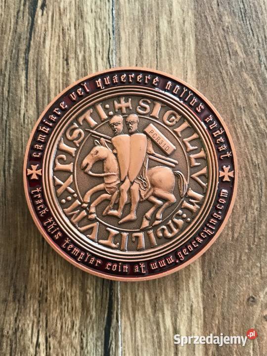 Piękny pamiątkowy medalion Templariuszy Warszawa