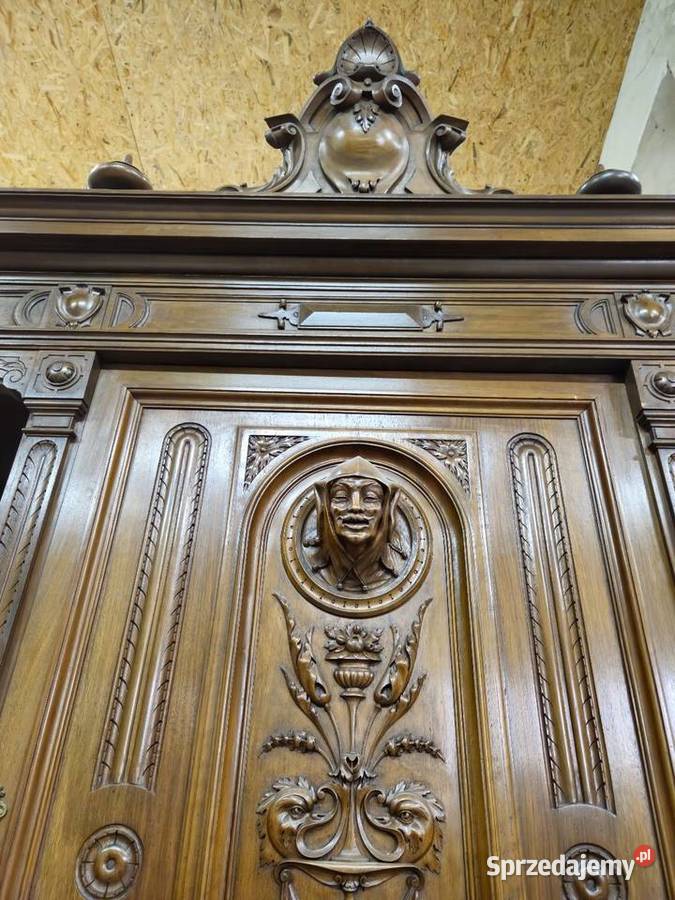 Potężny stary kredens eklektyczny z Francji 170cm Kredensy i witryny Nowy Sącz sprzedam