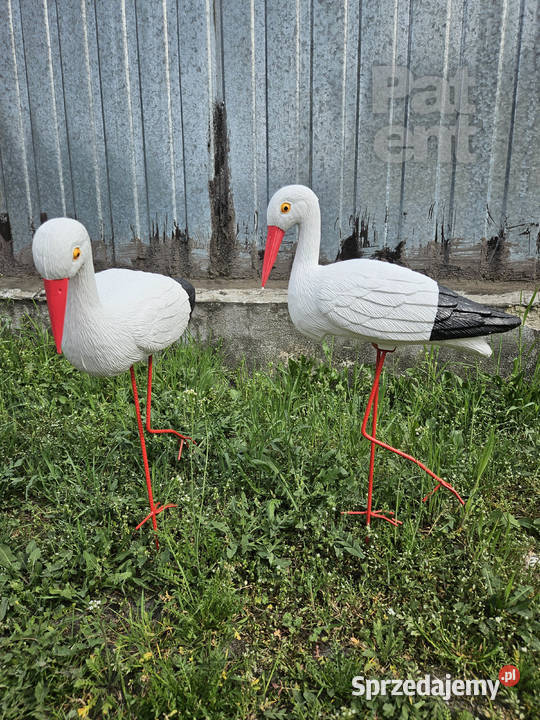 Figurki bocian bociek do ogrodu dekoracja Figurki i rzeźby Poznań