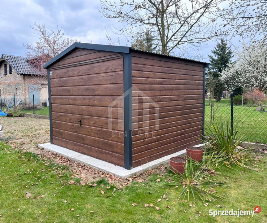 Garaż blaszany 3x3m brama uchylna drewnopodobny kujawsko-pomorskie Toruń